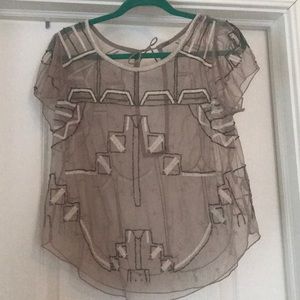 Transparent beaded top